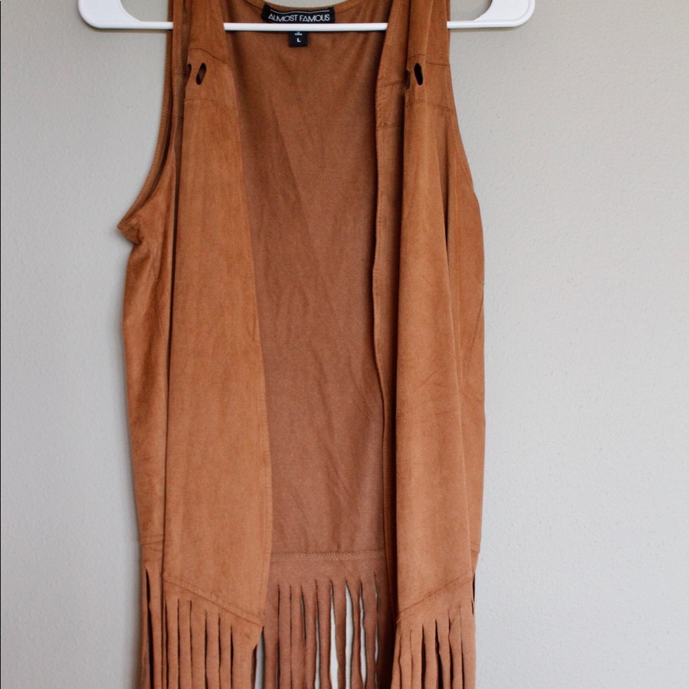Cute little velvet fringe vest